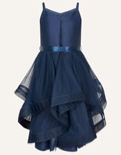 Sienna Ruffle Prom Dress, Blue (NAVY), large