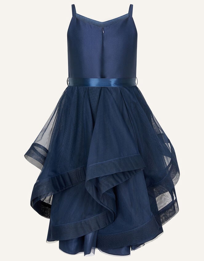 Sienna Ruffle Prom Dress, Blue (NAVY), large