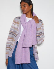 Taffy Rib Knit Scarf, Purple (LILAC), large