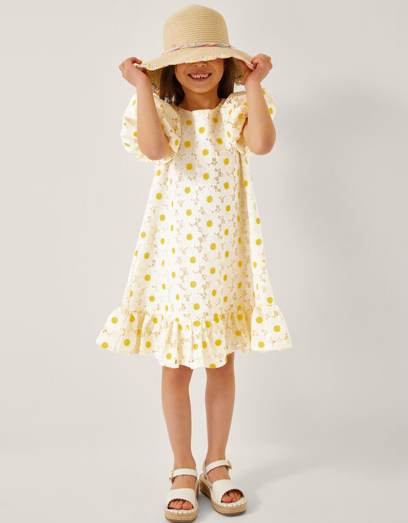 Zaria Daisy Lace Swing Dress, Ivory (IVORY), large