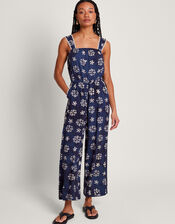 Loreta Batik Print Jumpsuit, Blue (NAVY), large