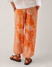 Madison Paisley Print Harem Trousers, Orange (ORANGE), large