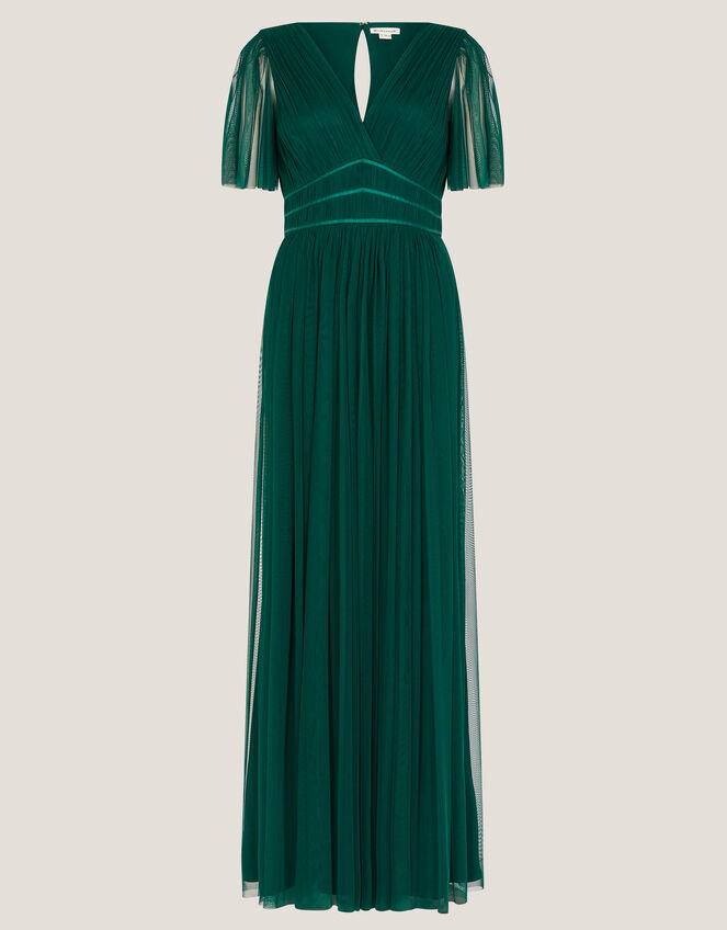 Emily Short Sleeve Tulle Bridesmaid Dress Green