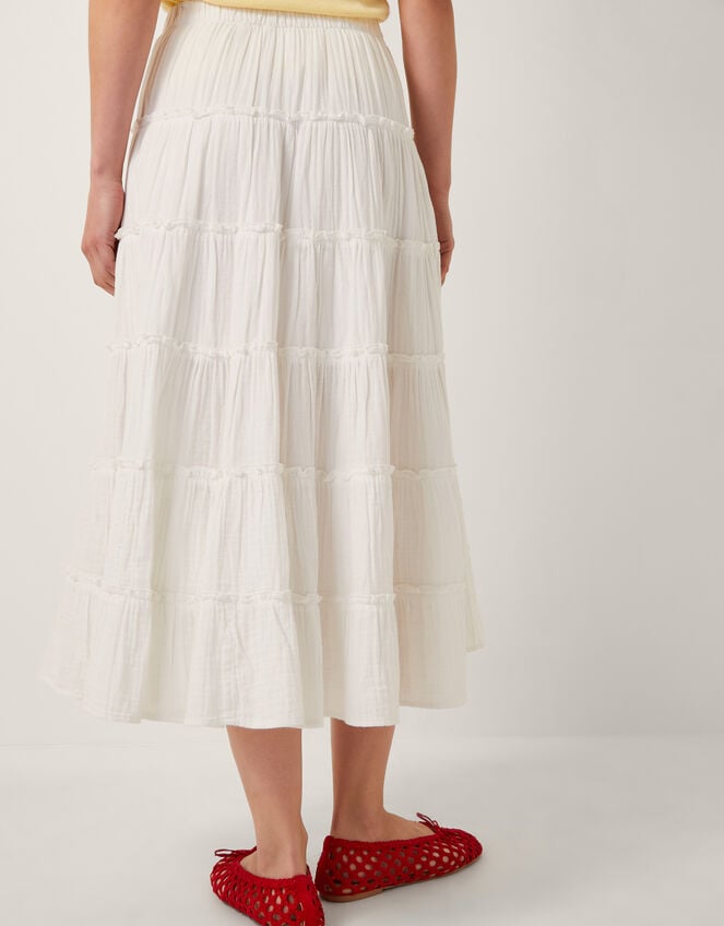 Ginny Tiered Maxi Skirt Ivory
