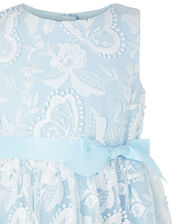Sophia Embroidered Butterfly Dress, Blue (BLUE), large