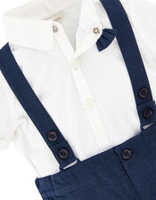 Newborn Connor Mini Chino Smart Set, Blue (NAVY), large