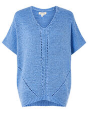 Tyla Tape Yarn Jumper, Blue (BLUE), large