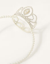 Swirl Pearl Crown Headband, , large