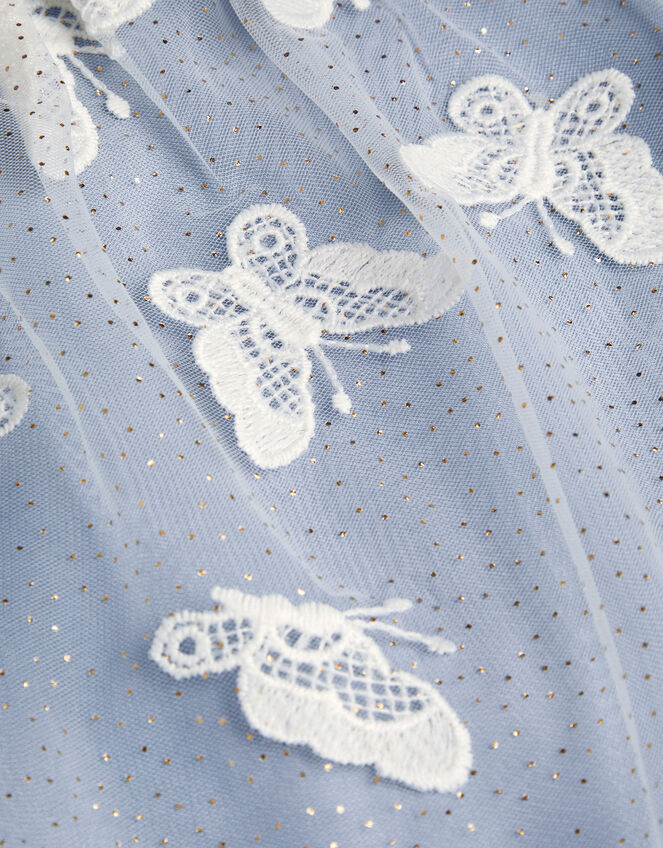 Kiara Short Sleeve Lace Butterfly Top, Blue (BLUE), large