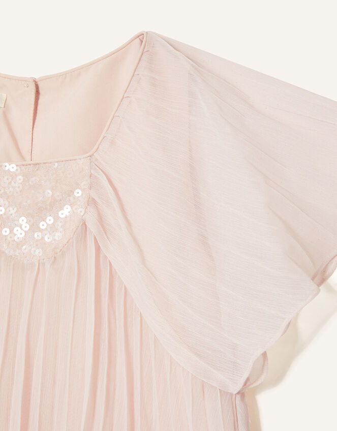 Pleated Chiffon Top, Pink (PALE PINK), large