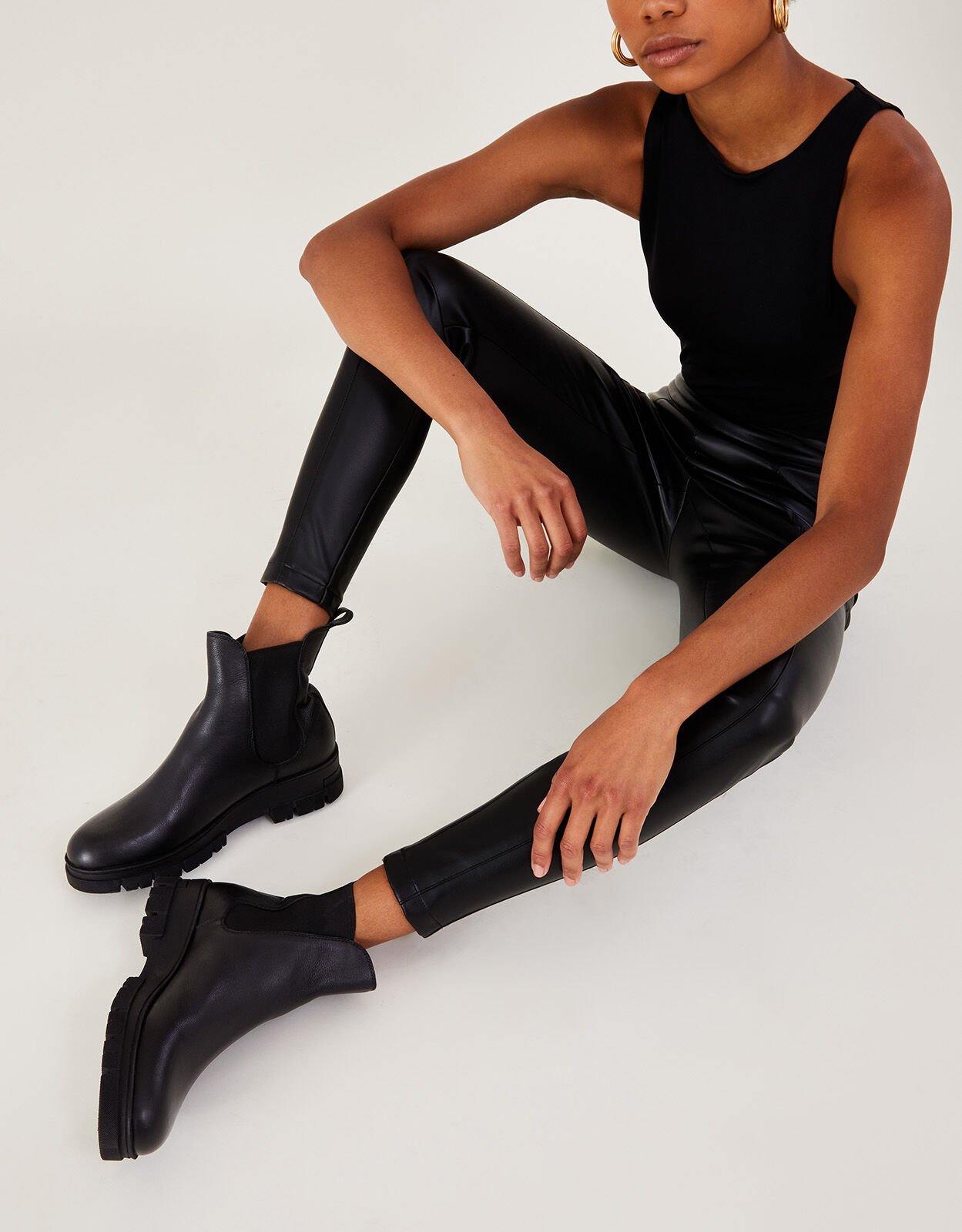 Short black clearance leather boots womens