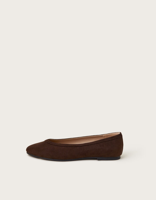 Tori Suedette Ballet Flats, Brown (BROWN), large