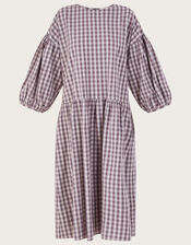 April Meets October May Gingham Dress, Purple (PURPLE), large