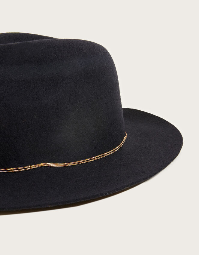 Chain Trim Fedora Hat, , large