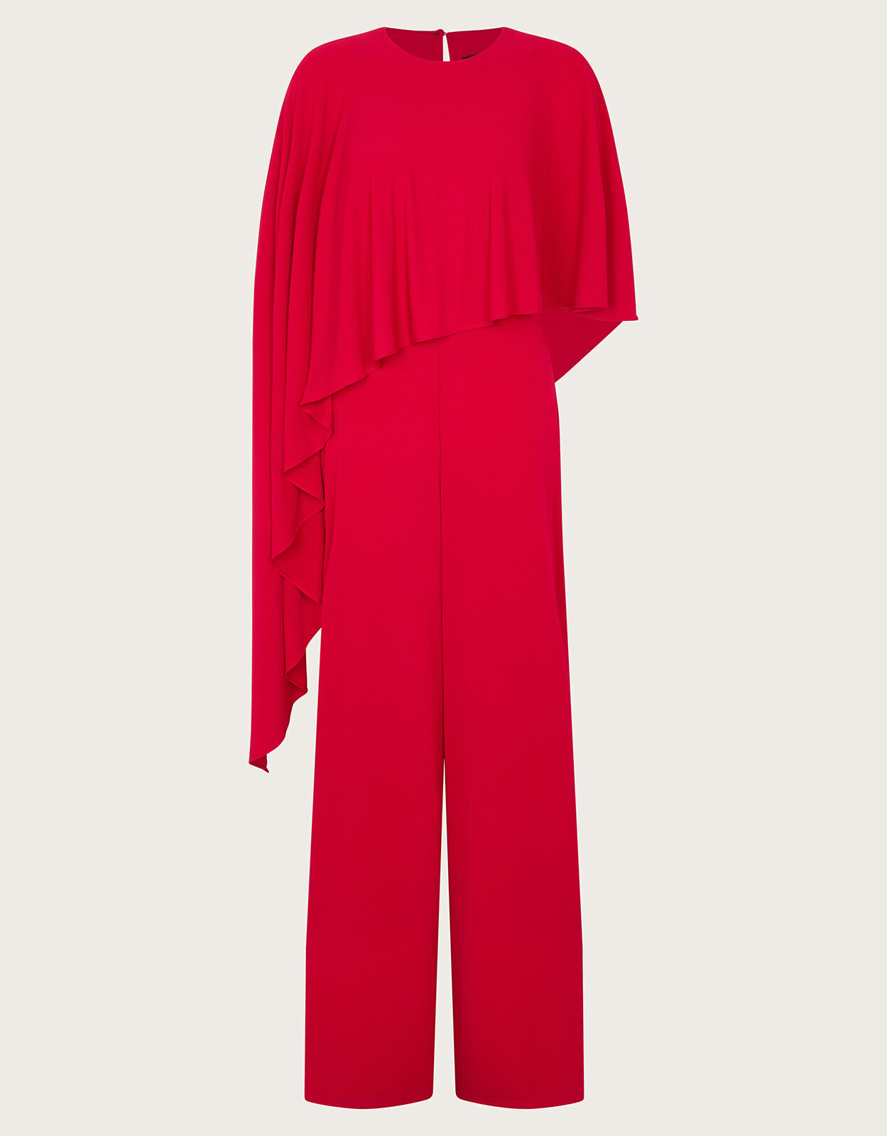 Delia Drape Jumpsuit Red Maxi Dresses Monsoon UK
