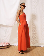 FRNCH Liberatore One Shoulder Maxi Dress, Red (RED), large