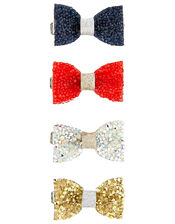 Dazzle Bow Hair Clip Set, , large