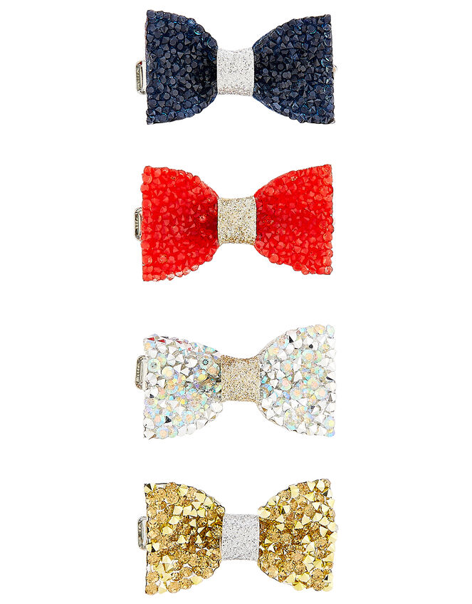 Dazzle Bow Hair Clip Set, , large