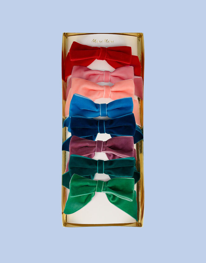 Meri Meri 8-Pack Velvet Bow Hair Clips, , large