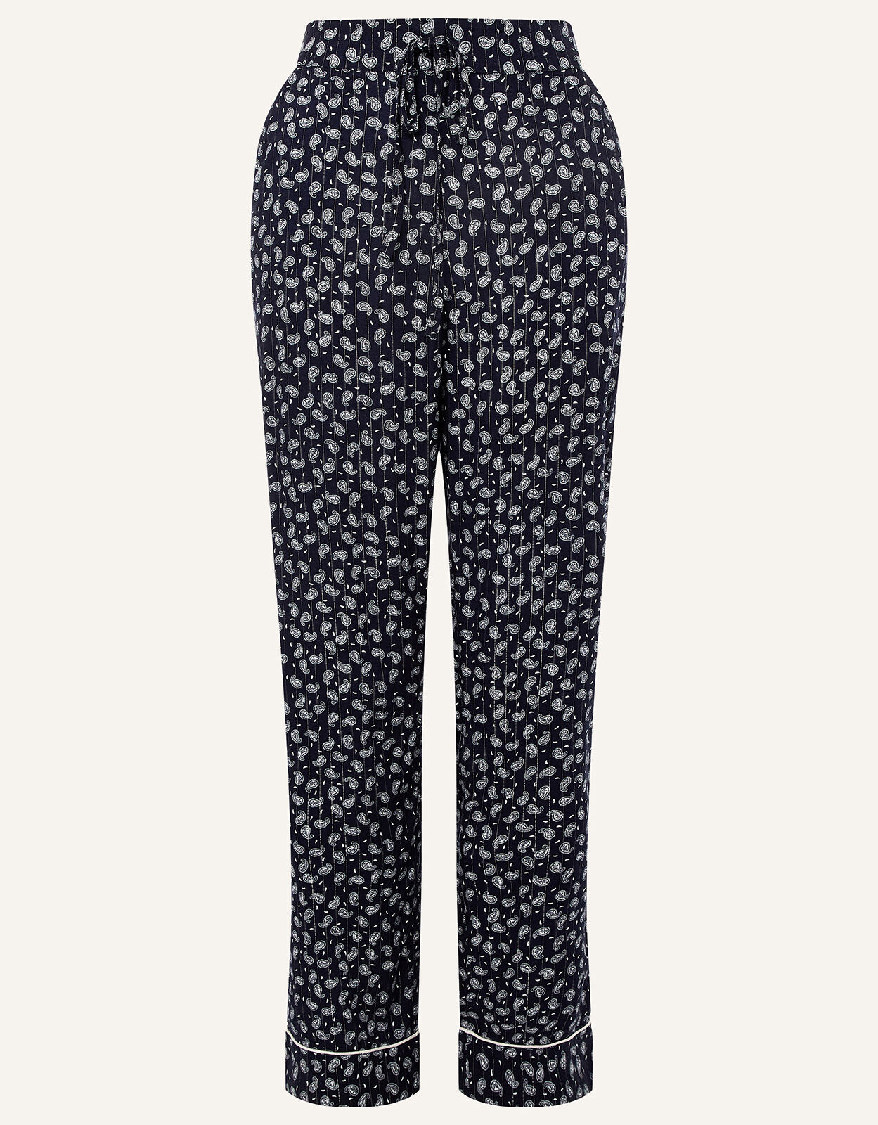 Paisley and Pinstripe Pyjama Bottoms Blue Pyjamas Monsoon UK