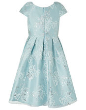 Nora Metallic Lace Dress, Blue (BLUE), large