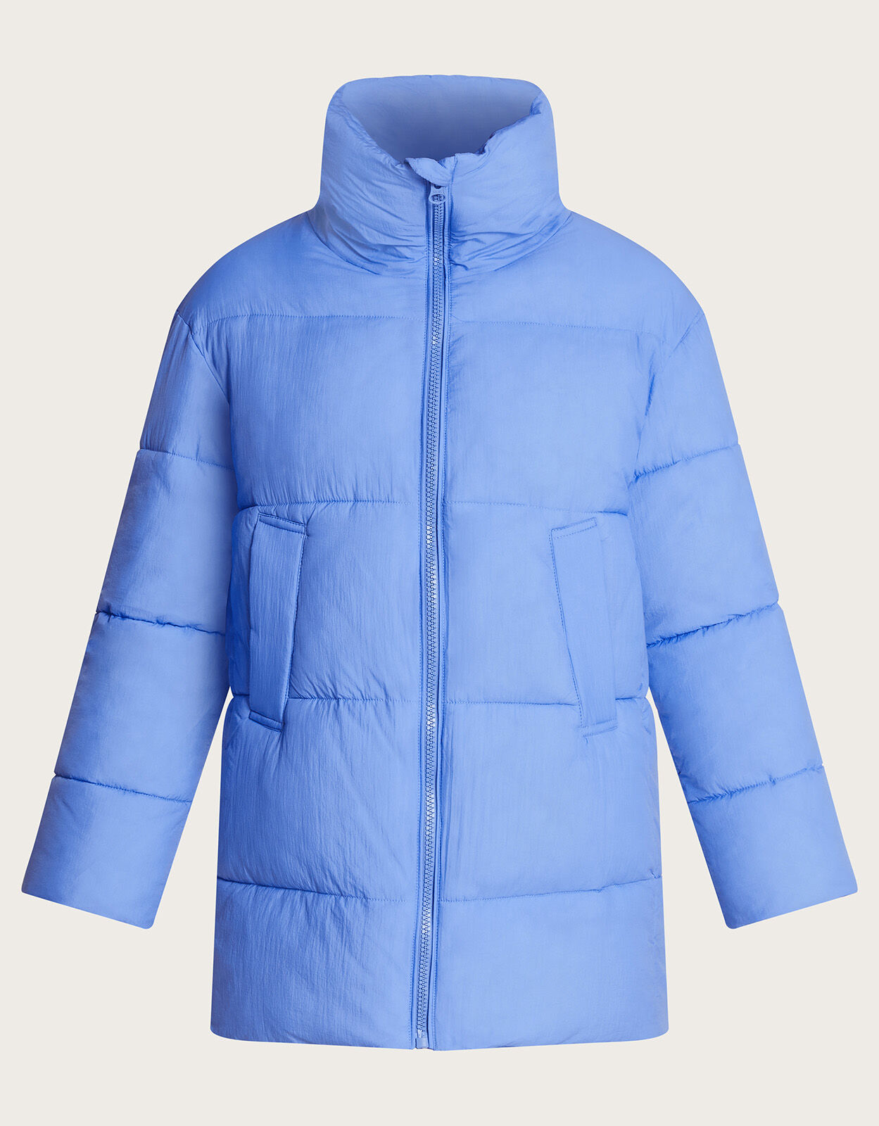 Monsoon blue hallie long padded coat top