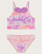 Tie Dye Heart Bikini Set, Purple (LILAC), large