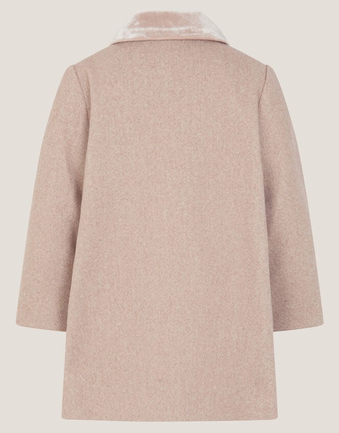 Baby Embroidered Pocket Coat, Camel (OATMEAL), large