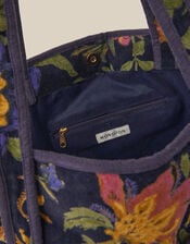 Princella Floral Corduroy Tote Bag, , large