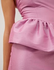 Dahlia Peplum Midi Dress, Purple (LILAC), large