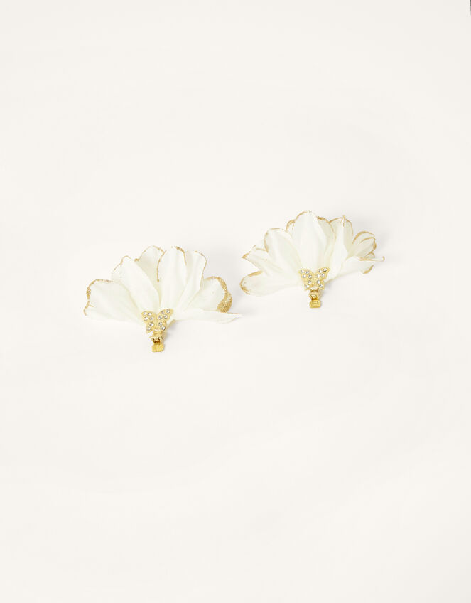 Fancy Butterfly Flower Hair Clip Twinset, , large