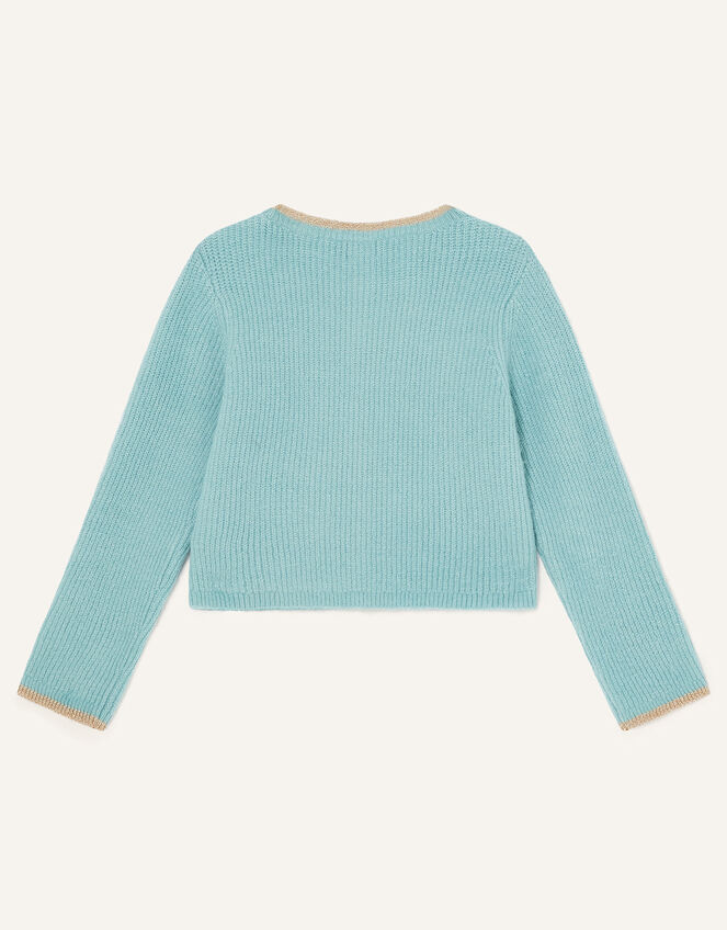 Star Sequin Knit Bolero, Blue (BLUE), large