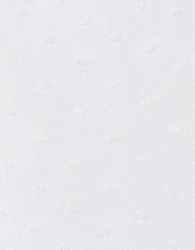 Baby 35 Denier Bridal Spot Tights, White (WHITE), large