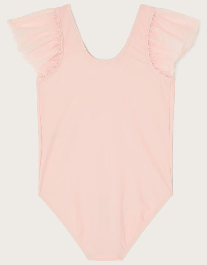 Land of Wonder Ruffle Sleeve Leotard, Pink (PALE PINK), large