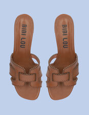 Bibi Lou Holly Leather Mule Sandals, Tan (TAN), large