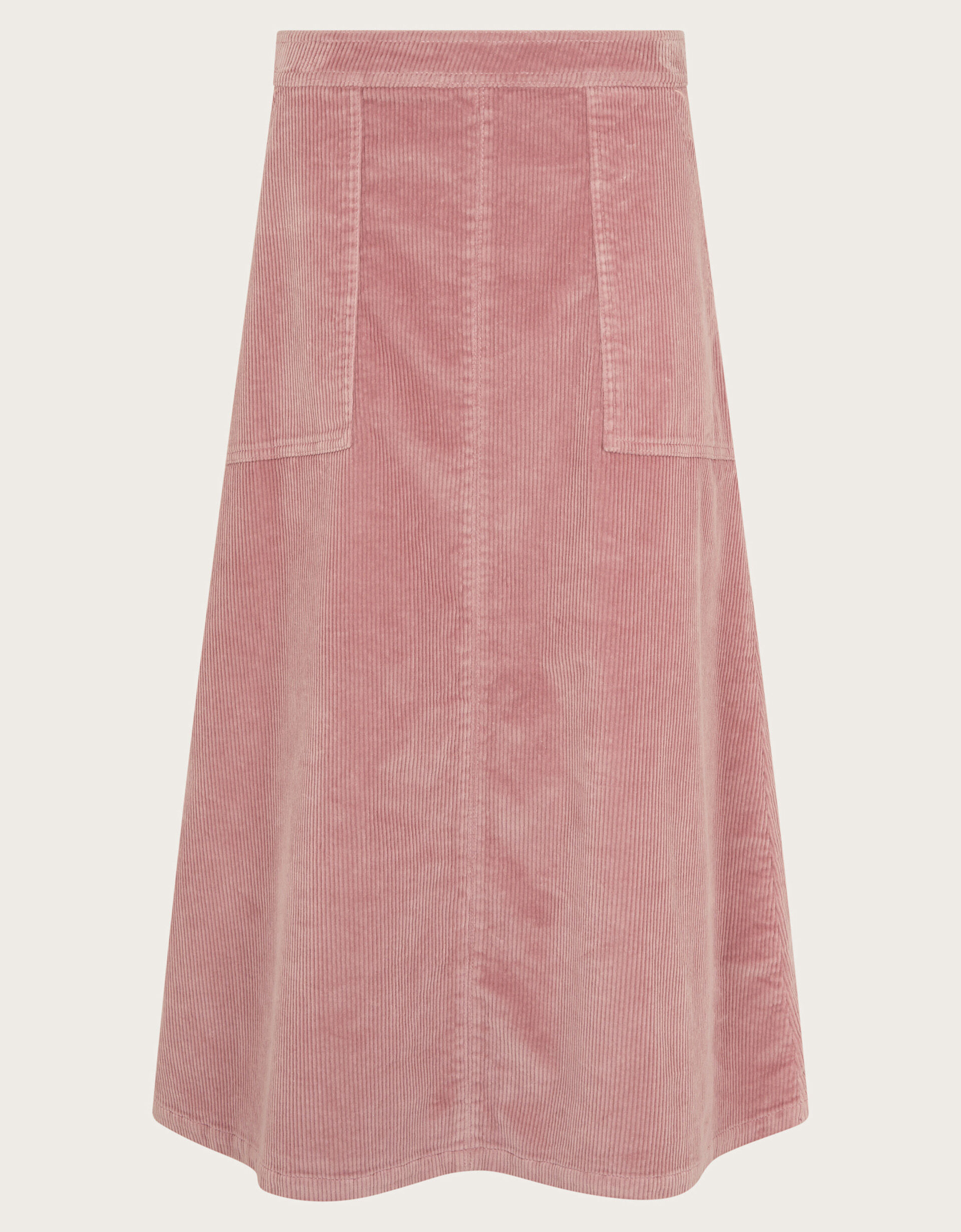 Malika Corduroy Midi Skirt Pink