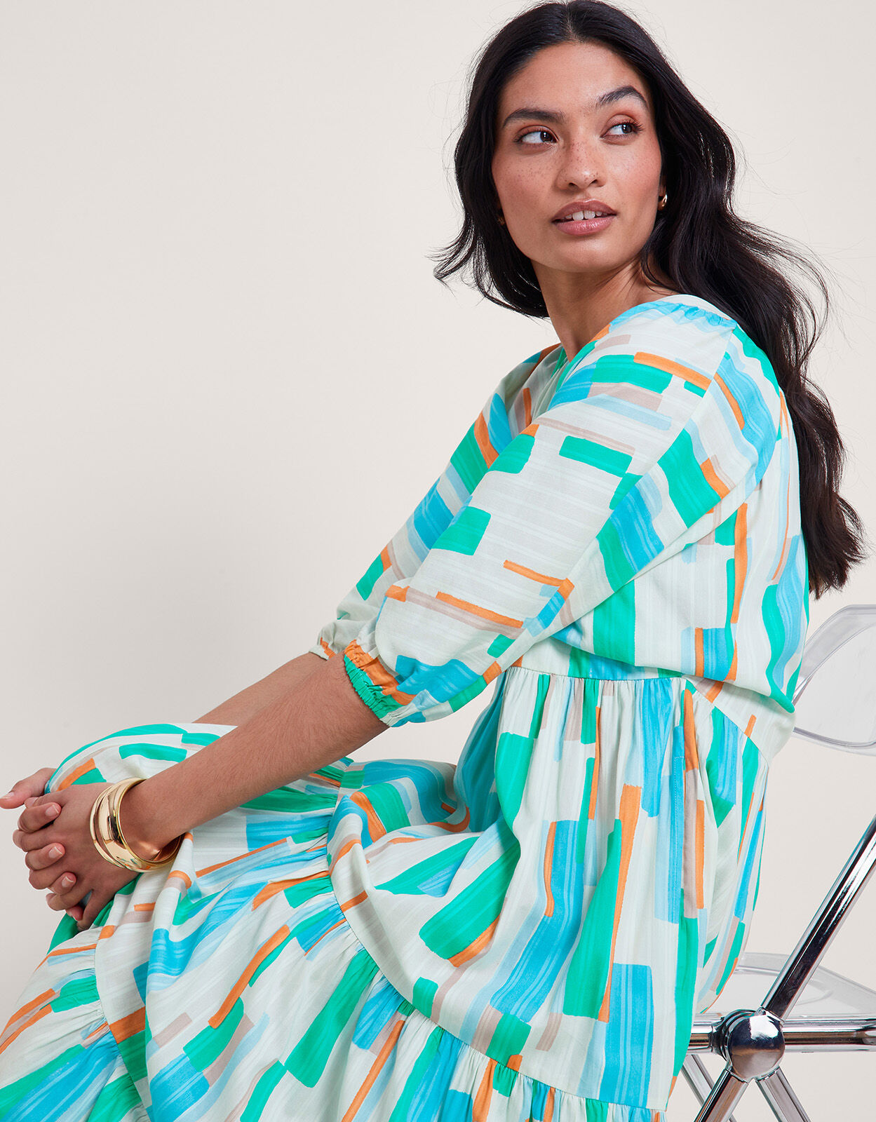 Grace Block Dress Ivory