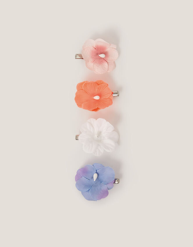 4-Pack Fun Flower Hair Clips, , large