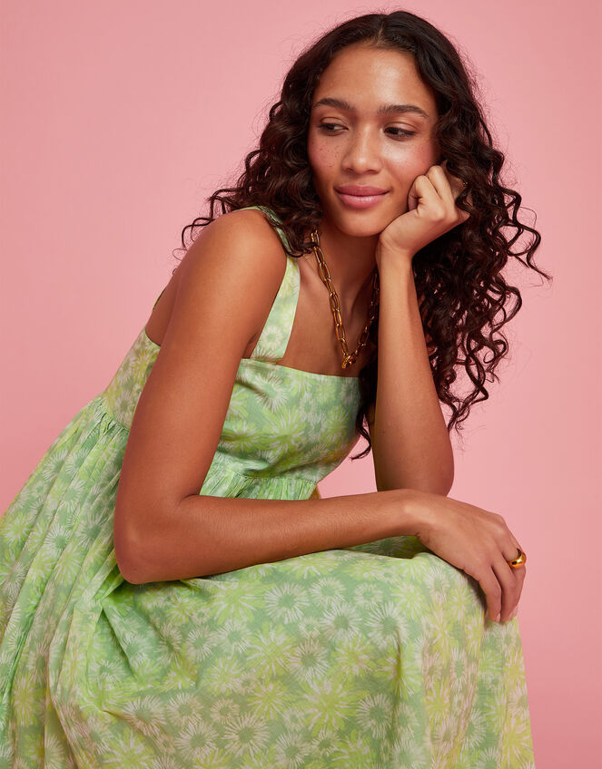 Scotch & Soda Sleeveless Floral Maxi Dress, Green (LIME), large