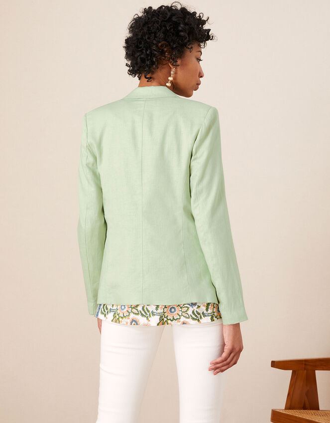 Jana Blazer in Linen Blend, Green (GREEN), large
