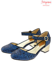 Samara Glitter Two-Part Shoes , Blue (NAVY), large