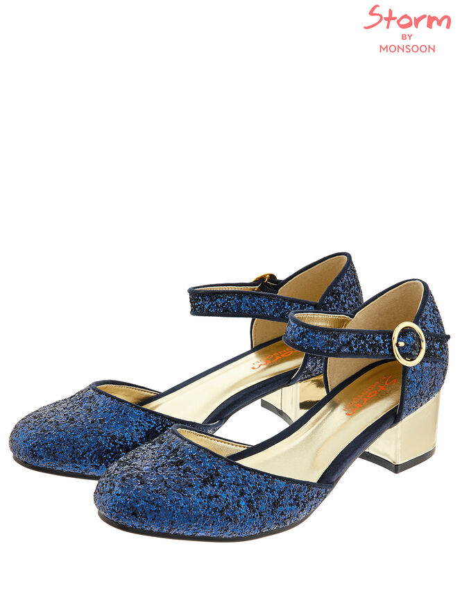 Samara Glitter Two-Part Shoes , Blue (NAVY), large