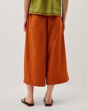 Sofia Cropped Wide Leg Trousers, Orange (RUST), large