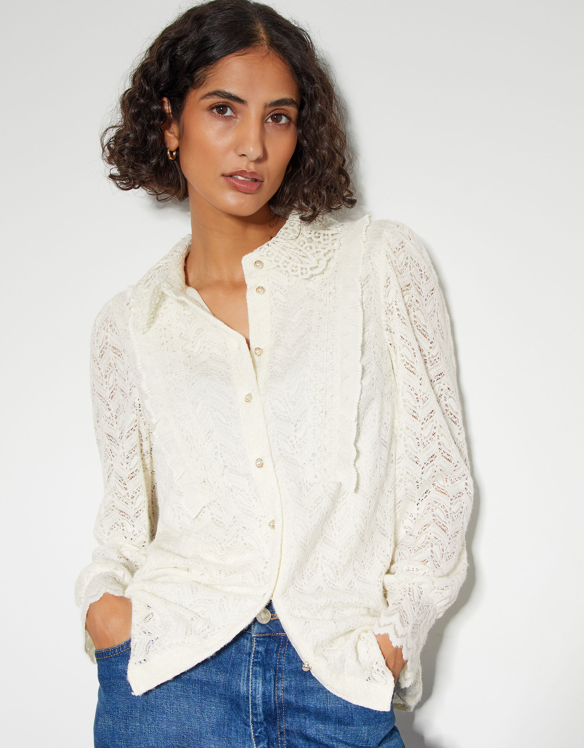 Debra Lace Combo Blouse main image 1
