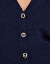 Bree Button Cardigan, Blue (MIDNIGHT), large