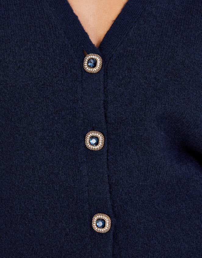 Bree Button Cardigan, Blue (MIDNIGHT), large