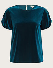 Viv Velvet T-Shirt , Teal (TEAL), large