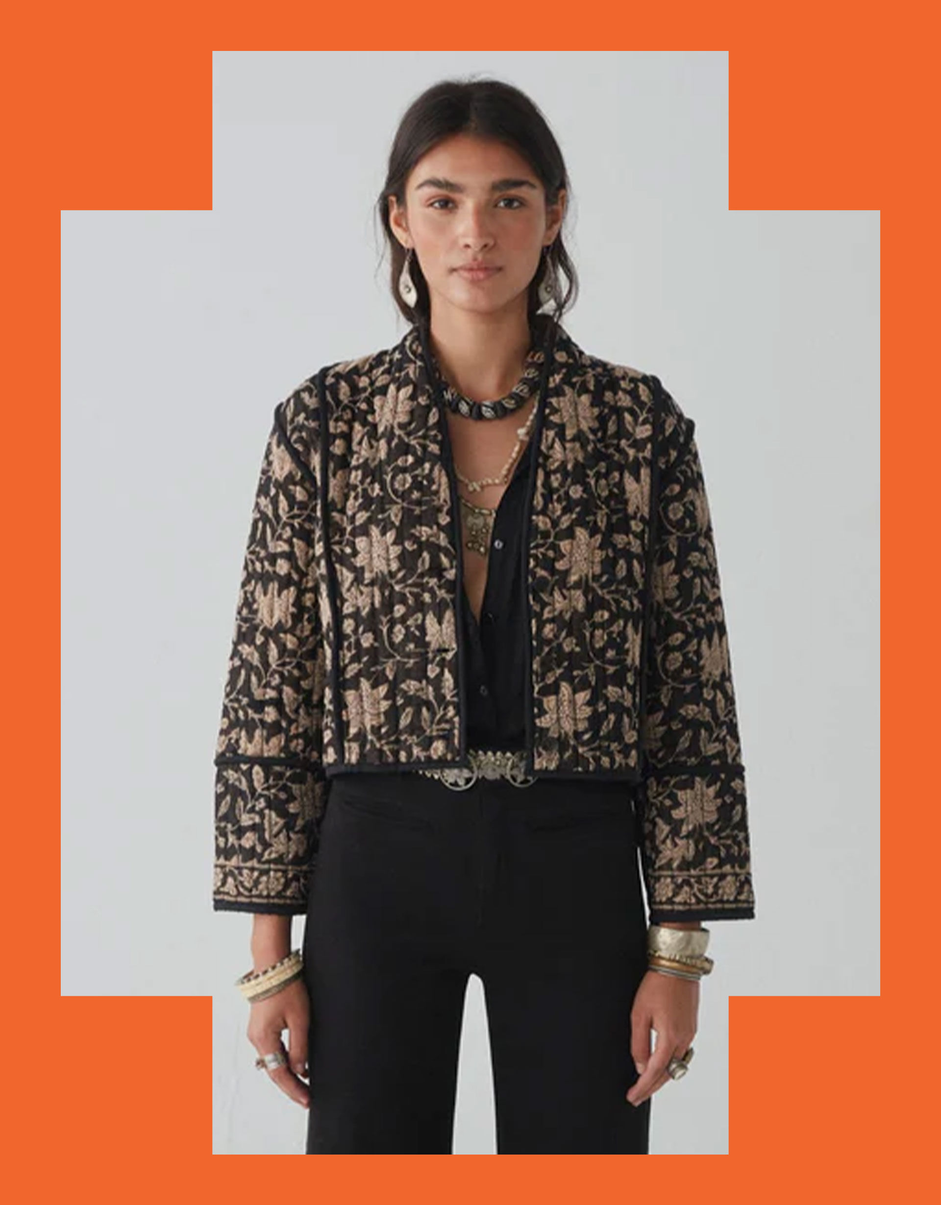 Leaf print jacket new arrivals