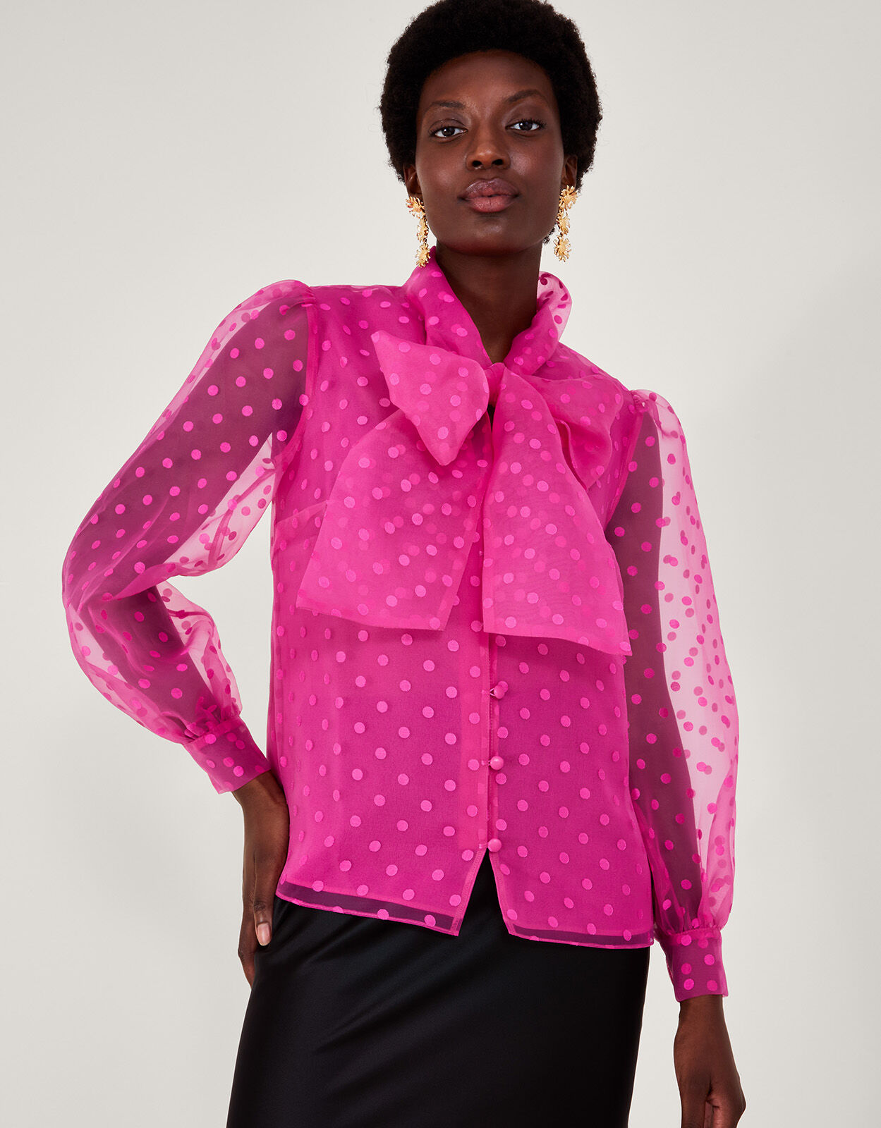 Pink polka discount dot top