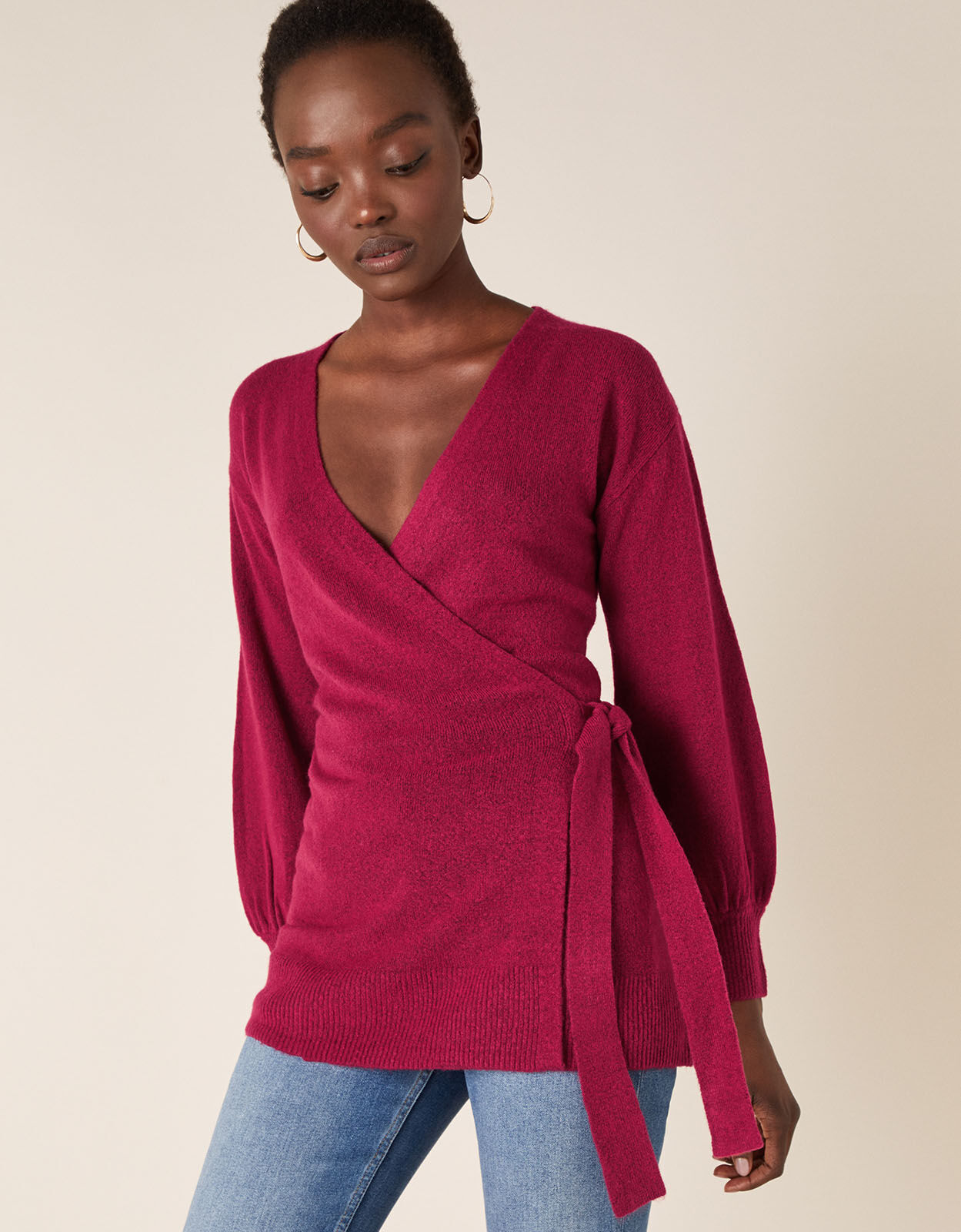 wrap knit cardigan